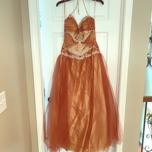 Copper homecoming/ prom dress